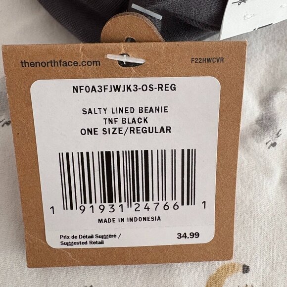 The North Face Salty Lined Beanie TNF Black - Picture 5 of 5